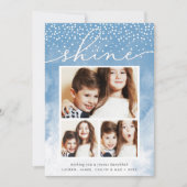 Cartes Pour Fêtes Annuelles Aquarelle | Hanoukka Photo Collage Card (Devant)