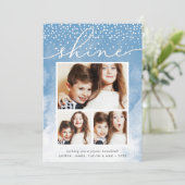 Cartes Pour Fêtes Annuelles Aquarelle | Hanoukka Photo Collage Card (Debout devant)