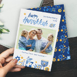 Cartes Pour Fêtes Annuelles Aquarelle Happy Hanoukka Peace Love Latkes Photo<br><div class="desc">Envoyez vos souhaits avec cette Carte de vacances photo qui comporte un Script Happy Hanoukka Aquarelle et des bougies Menorah pour mettre en évidence votre message de bienvenue.</div>