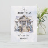 Cartes Pour Fêtes Annuelles Aquarelle hiver Accueil Noël Salutations (Debout devant)