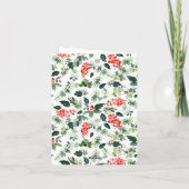 Cartes Pour Fêtes Annuelles Aquarelle Holly Berry Noël Arbre Salutation (Dos)