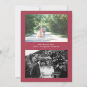 Cartes Pour Fêtes Annuelles Aquarelle Holly Pine Élégante Photo de Noël (Dos)