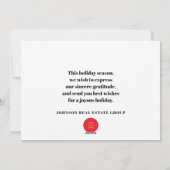 Cartes Pour Fêtes Annuelles Aquarelle Holly | Salutations (Dos)