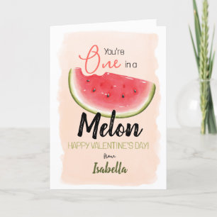 Cartes Pour Fêtes Annuelles Aquarelle Humour de pastèque Saint-Valentin