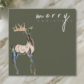 Cartes Pour Fêtes Annuelles Aquarelle Iridescente Rinder Joyeux Noël