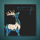 Cartes Pour Fêtes Annuelles Aquarelle Iridescente Rinder Joyeux Noël