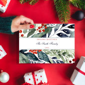 Cartes Pour Fêtes Annuelles Aquarelle Joyeuses Fêtes Verdure Noël