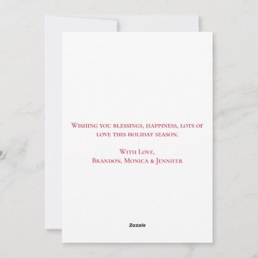 Cartes Pour Fêtes Annuelles Aquarelle Joyeux et Arbre de Noël brillant (Dos)