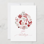 Cartes Pour Fêtes Annuelles Aquarelle Joyeux Noël de Noël (Devant)