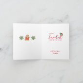Cartes Pour Fêtes Annuelles Aquarelle Joyeux Noël hiver Scène pliée (Intérieur)