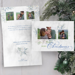 Cartes Pour Fêtes Annuelles Aquarelle Joyeux Noël Script Juniper Photo