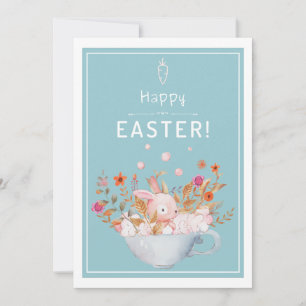 Cartes Pour Fêtes Annuelles Aquarelle lapin dans un bain de bulle Pâques