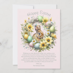 Cartes Pour Fêtes Annuelles Aquarelle Lapin de Pâques Personnalisé