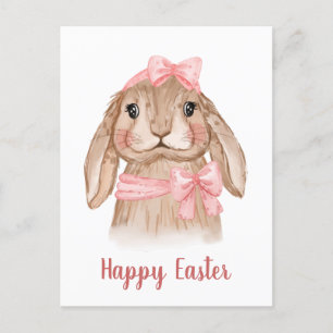 Cartes Pour Fêtes Annuelles Aquarelle Lapin de Pâques Vacances lapin