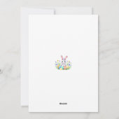 Cartes Pour Fêtes Annuelles Aquarelle Lapin Floral Lapin Pâques Brunch (Dos)
