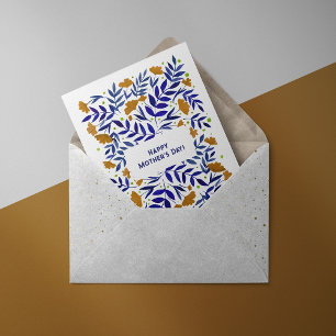 Cartes Pour Fêtes Annuelles Aquarelle magique Jardin Jaune Fête des mères