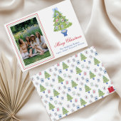 Cartes Pour Fêtes Annuelles Aquarelle Mahjong Christmas Tree Photo