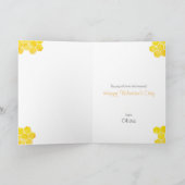 Cartes Pour Fêtes Annuelles Aquarelle mignonne Abeille & Miel Saint Valentin p (Intérieur)