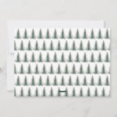 Cartes Pour Fêtes Annuelles Aquarelle mignonne Arbres de Noël À feuillage pers (Dos)