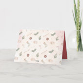 Cartes Pour Fêtes Annuelles Aquarelle mignonne Chiens Joyeux Noël (Dos)