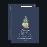 Cartes Pour Fêtes Annuelles Aquarelle minimale moderne bleu marine Noël<br><div class="desc">Joyeux Noël de Noël,  feuillage minimal moderne carte de Noël de Noël de Noël. L'eucalyptus peint à la main,  le feuillage minimal et la couronne de rotin rustique moderne donnent à cette carte de vacances une atmosphère luxueuse. En bleu marine,  vert,  brun et gris.</div>