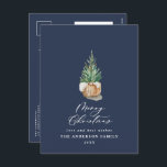 Cartes Pour Fêtes Annuelles Aquarelle minimale moderne bleu marine Noël<br><div class="desc">Joyeux Noël de Noël,  feuillage minimal moderne carte de Noël de Noël de Noël. L'eucalyptus peint à la main,  le feuillage minimal et la couronne de rotin rustique moderne donnent à cette carte de vacances une atmosphère luxueuse. En bleu marine,  vert,  brun et gris.</div>