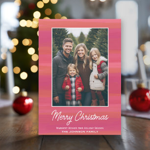 Cartes Pour Fêtes Annuelles Aquarelle minimaliste Abstraite moderne photo vert