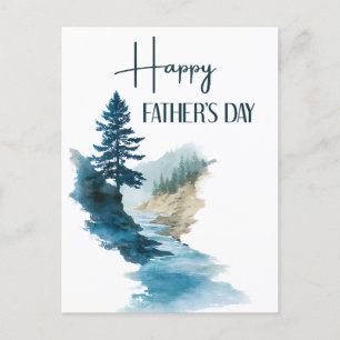 Cartes Pour Fêtes Annuelles Aquarelle minimaliste Fête des pères heureuse