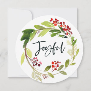 Cartes Pour Fêtes Annuelles Aquarelle moderne botanique joyeuse chic élégant