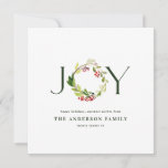 Cartes Pour Fêtes Annuelles Aquarelle moderne joie botanique chic élégant<br><div class="desc">Aquarelle moderne botanique joie chic carte de vacances élégante. Moderne rustique belle aquarelle peinte feuillage élégant design classe. Partie d'une collection.</div>