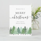 Cartes Pour Fêtes Annuelles Aquarelle moderne Woodland Business Logo Noël (Debout devant)