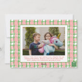 Cartes Pour Fêtes Annuelles Aquarelle Monogramme initial Père Noël Crest Photo (Dos)