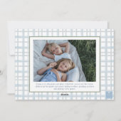 Cartes Pour Fêtes Annuelles Aquarelle Monogramme Premier Cimetière Photo (Dos)