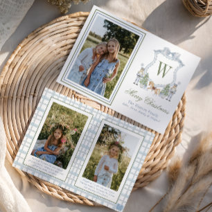 Cartes Pour Fêtes Annuelles Aquarelle Monogramme Premier Cimetière Photo