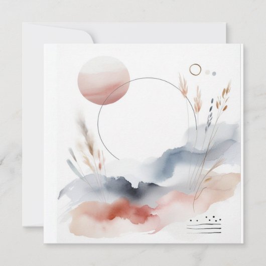 Cartes Pour Fêtes Annuelles Aquarelle Nature 02 (Devant)