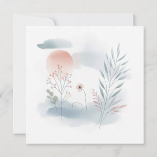 Cartes Pour Fêtes Annuelles Aquarelle Nature 06