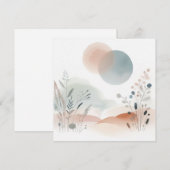 Cartes Pour Fêtes Annuelles Aquarelle Nature 07 (Devant / Derrière)