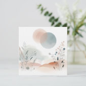 Cartes Pour Fêtes Annuelles Aquarelle Nature 07 (Debout devant)