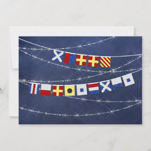 Cartes Pour Fêtes Annuelles Aquarelle Nautique Drapeau Joyeux Noël Photo