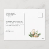 Cartes Pour Fêtes Annuelles Aquarelle neutre Bauble de Noël (Dos)