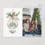 Cartes Pour Fêtes Annuelles Aquarelle neutre Bauble de Noël (Devant)