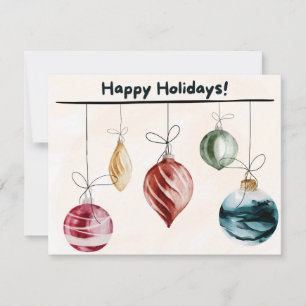 Cartes Pour Fêtes Annuelles Aquarelle Noël bulles heureux
