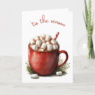 Cartes Pour Fêtes Annuelles Aquarelle Noël Chocolat chaud