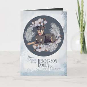 Cartes Pour Fêtes Annuelles Aquarelle Noël de la famille botanique