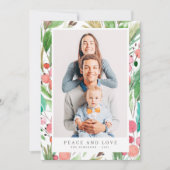 Cartes Pour Fêtes Annuelles Aquarelle Noël Feuillage Botanique Moderne (Devant)