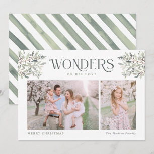 Cartes Pour Fêtes Annuelles Aquarelle Noël Foliage Religieux Voiture de Vacanc
