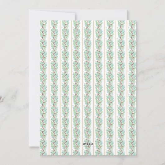 Cartes Pour Fêtes Annuelles Aquarelle Noël Garland Nutcracker Une photo (Dos)