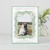 Cartes Pour Fêtes Annuelles Aquarelle Noël Garland Stocker trois photos (Debout devant)