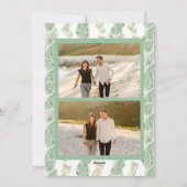 Cartes Pour Fêtes Annuelles Aquarelle Noël Garland Stocker trois photos (Dos)