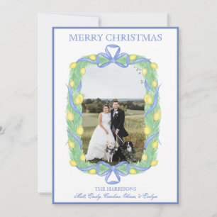 Cartes Pour Fêtes Annuelles Aquarelle Noël Garland Stocker une photo